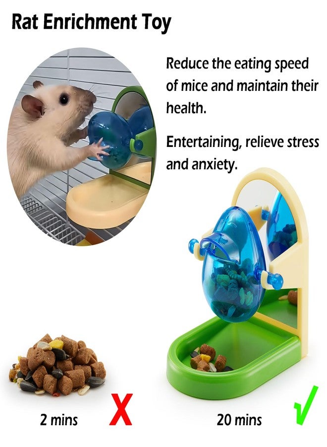Jevnd Rat Enrichment Toys, Interactive Foraging Toys For Rats, Intelligence Growth Rat Enrichment Puzzle Games, Treat Dispensing Slow Feeder for Rats Cage Toy, Bird Foraging Toy for Parakeet Conure (1Pcs) - Image 3